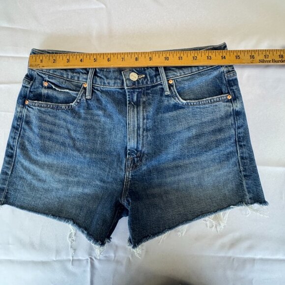 Mother Superior The Dutchie Short Fray Blue Denim Cutoff Shorts Size 28 - Picture 13 of 14